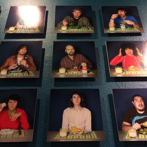Faces on wall